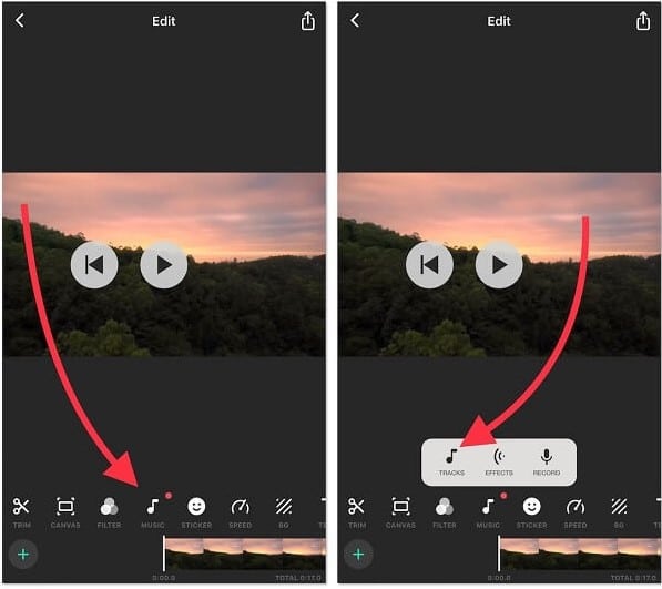 Как добавить музыку в видео на iPhone?