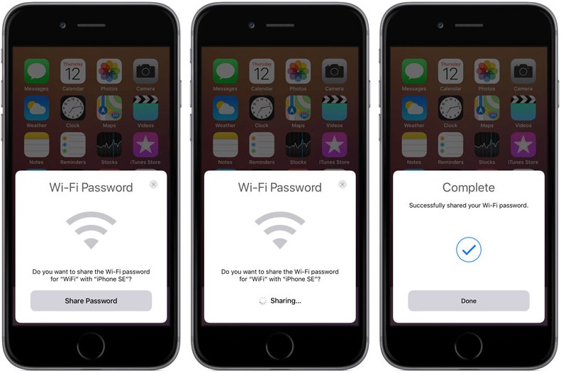 Как поделиться паролем к Wi-Fi с iPhone на iPhone?